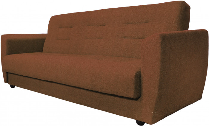 Раскладной диван-кровать, прямой, книжка, цвет коричневый, Лира 120х190