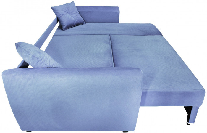 Диван-кровать угловой Амстердам Люкс, 150х200, еврокнижка, независимый пружинный блок, велюр, серый