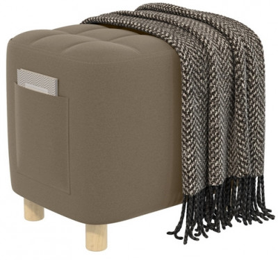 Банкетка 6-5127ТКВорех Вики, цвет ткань орех, ШхГхВ 53х40х46 см.(прямоугольная тканевая банкетка на четырёх ножках)