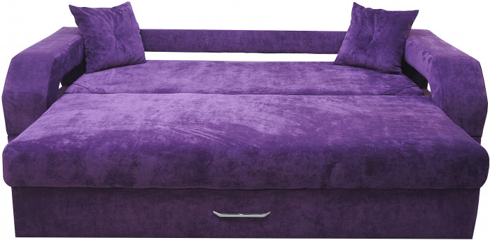 Диван-еврокнижка Манчестер 160х200, с подсветкой 08, велюр фиолетовый