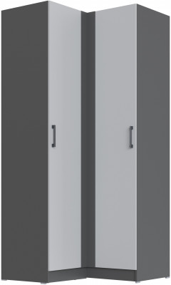 Шкаф угловой Вегас, Графит серый/Камень серый