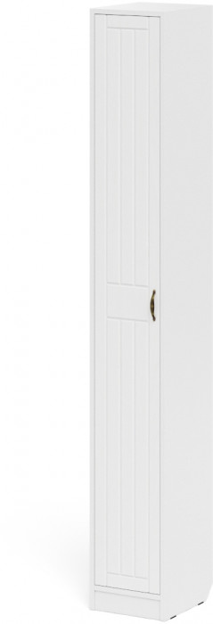 Прихожая П-6-350 Пенал, цвет белая шагрень/фасады МДФ белое дерево фрезеровка прованс, ШхГхВ 30х35х210 см., универсальная сборка