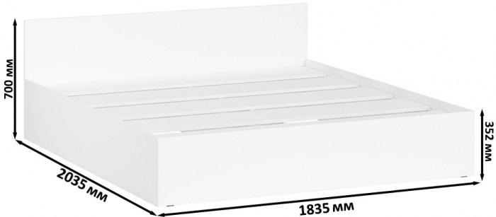 Мори Кровать 1800, белый