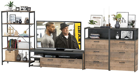 Трувор Гостиная 098, дуб гранж песочный/интра