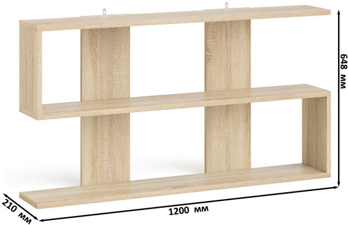 Мори компьютерный стол МС-2 + Комод МК1200.10 + Полка 1200, дуб сонома