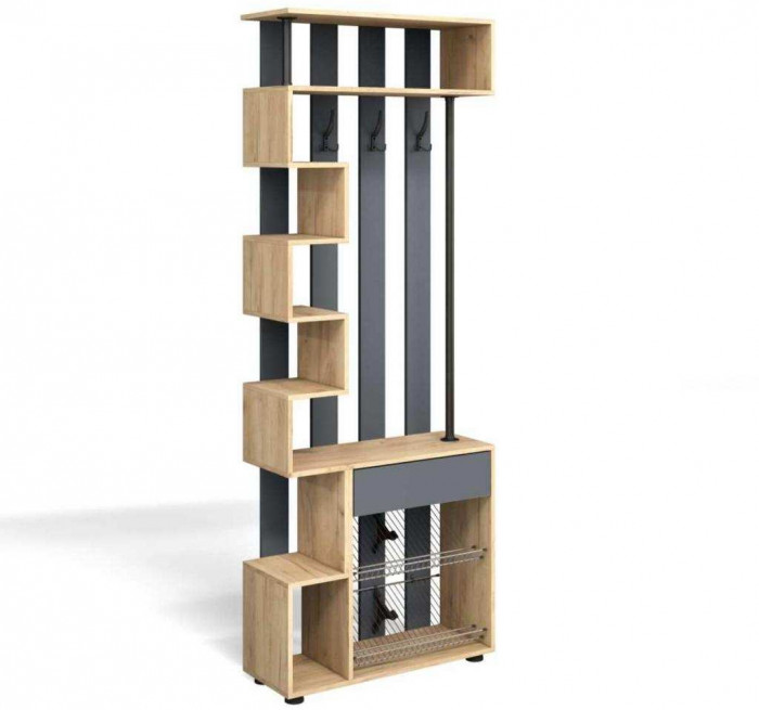 Прихожая мини-лайт компл. 4 дуб крафт/графит