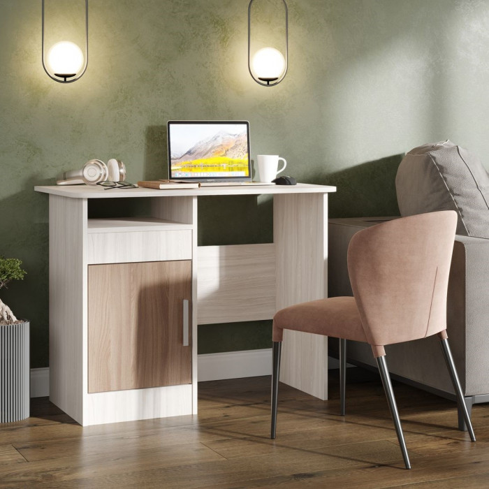 СТОЛ КОМПЬЮТЕРНЫЙ №4 (0,97х0,5х0,75) шимо темный/шимо светлый