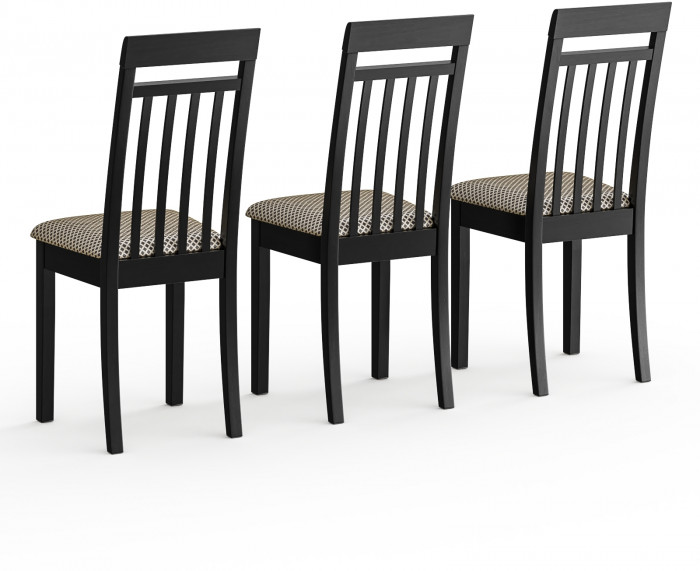 Три стула Мебель--24 Гольф-11 разборных, цве венге, обивка ткань руми 812/8, ШхГхВ 40х40х100 см., от пола до верха сиденья 47 см.