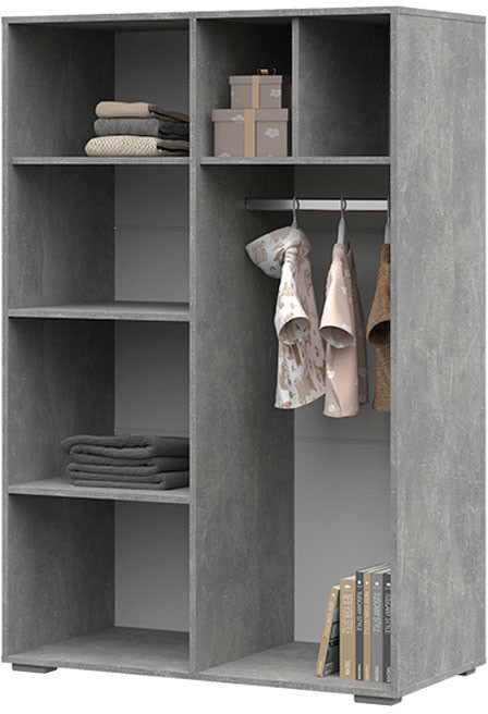 Денвер ШК-03 Шкаф (1000 х1513х504) ателье светлый/белый