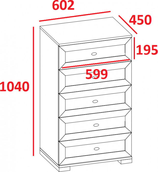 Комод Шерлоск 6, дуб сонома