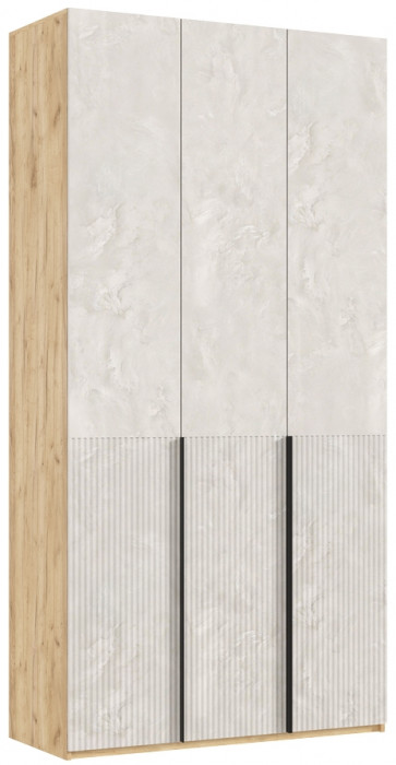 Марвэл Шкаф 3-х створчатый 1200, Дуб крафт/Мальта