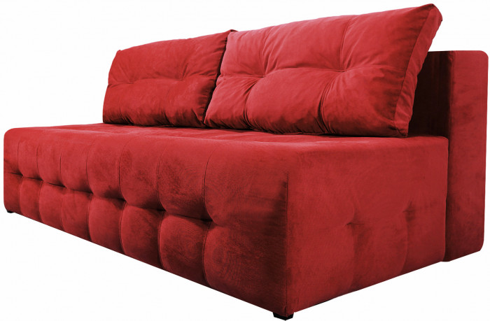 Диван-еврокнижка прямой Босс мини 150, велюр красный