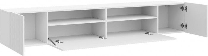 Тумба ТВ Сканди Стиль (Белый / Белый глянец)