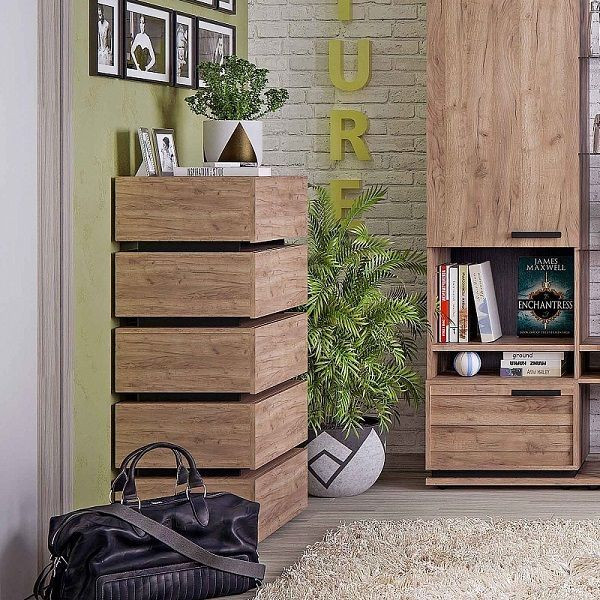 Комод высокий Натуре 6, дуб табачный