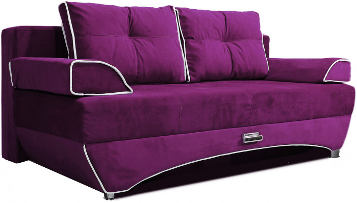 Диван-кровать раскладной еврокнижка прямой Валенсия велюр, цвет синий