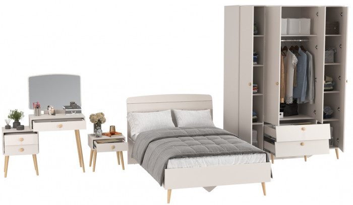 Афина Спальня 29-1200, кашемир серый