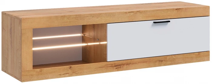 Прага Модульная Гостиная, вариант №1, вотан/Белый глянец