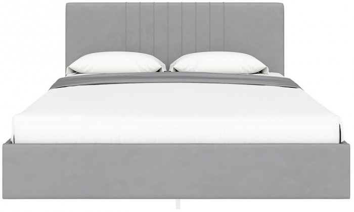 Кровать с латами Соло 160*200, Светло-серый