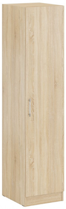 Кровать 1200 + Пенал Стандарт, цвет дуб сонома, ШхГхВ 123,5х203,5х70 + 45х52х200 см., сп.м. 1200х2000 мм., без матраса, основание есть