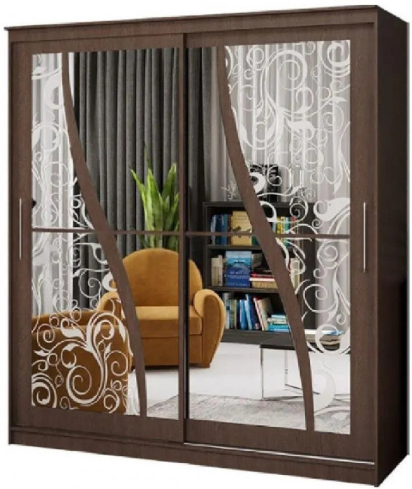 Шкаф-купе Элегант 2 2000 (Сандал светлый)