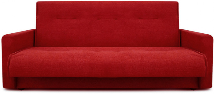 Раскладной диван-кровать, прямой, книжка, цвет красный, Милан 140