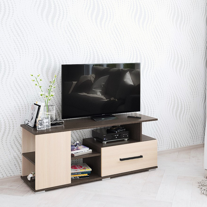 Тумба ТВ Парус-4 (1200*490*375) венге/дуб молочный