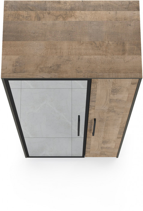 Трувор 13.204.01 Шкаф с зеркалом, дуб гранж песочный/интра