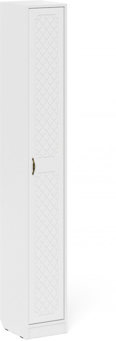 Прихожая П-6 Компоновка № 29, цвет белая шагрень/фасады МДФ белое дерево фрезеровка ромб, ШхГхВ 140х50х210 см., универсальная сборка