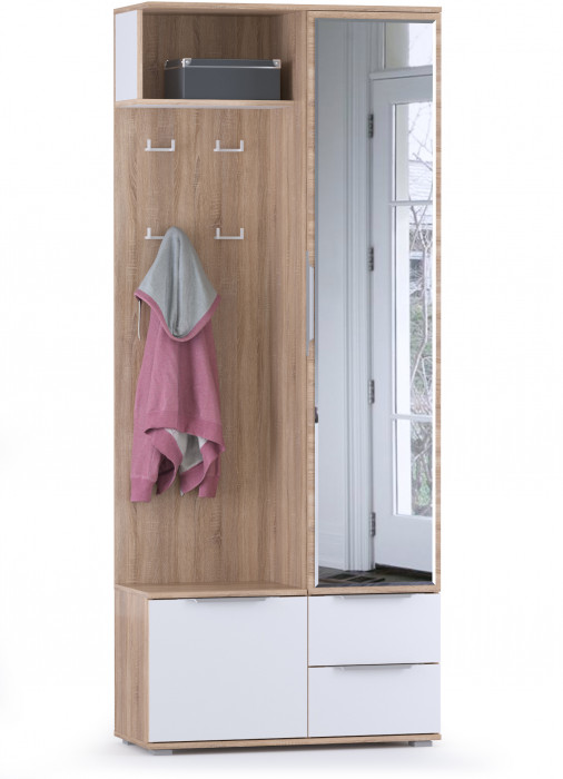 Куба Шкаф комбинированный 10.14, дуб сонома/белый премиум