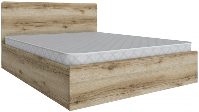 Кровать 160х200 Мадрид с настилом ДСП (МД-1), Дуб делано