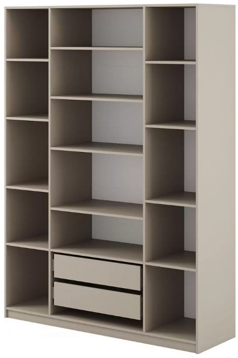 Шкаф распашной с наполнением (13 полок + 2 ящика) ШК 5 (1600), Меланж