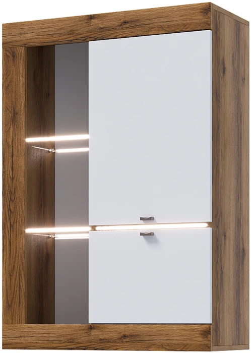 Прага Модульная Гостиная, вариант №1, Дуб Делано/Белый глянец