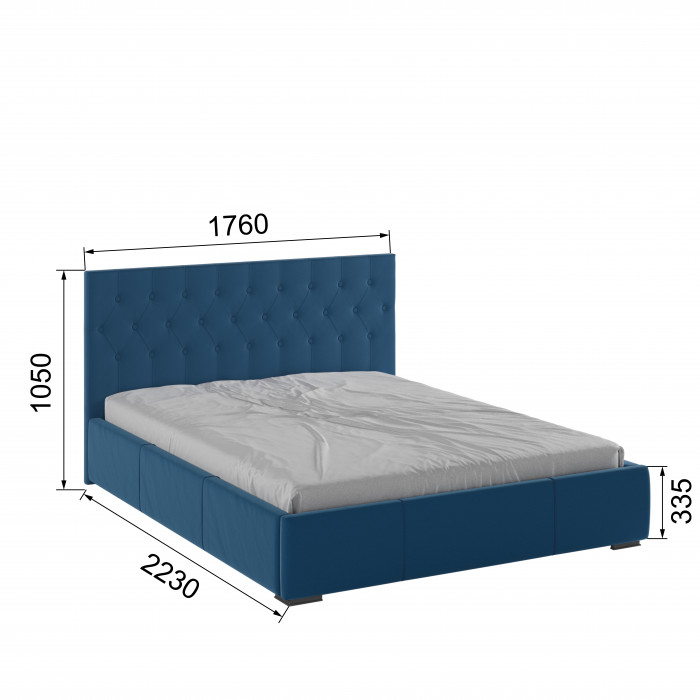 Октавия Кровать интерьерная 160 атлантида ромб, ортопед