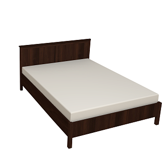 Кровать с ортопедическим основанием (дерево) Шерлоск 43 140х200, орех