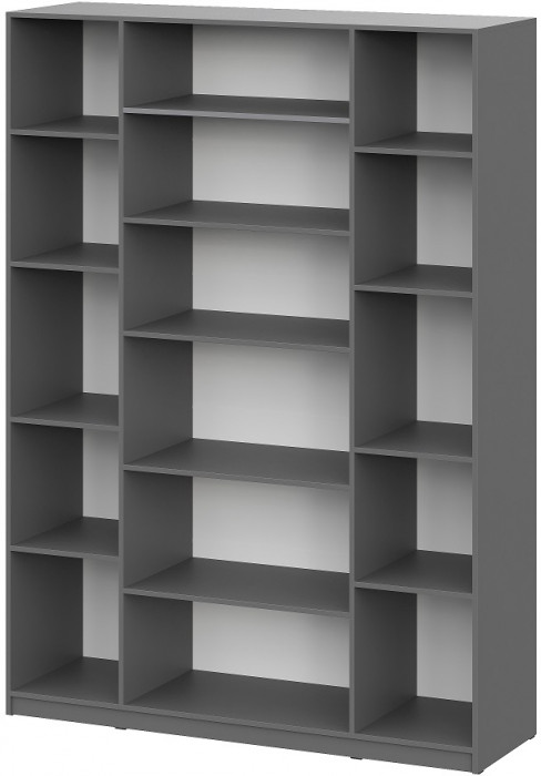 Шкаф распашной с наполнением (13 полок) ШК 5 (1600), Графит