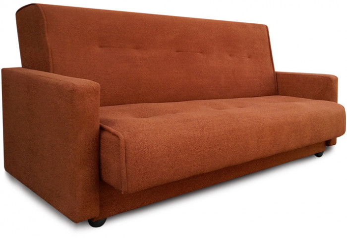 Раскладной диван-кровать, прямой, книжка, цвет коричневый, Милан 120