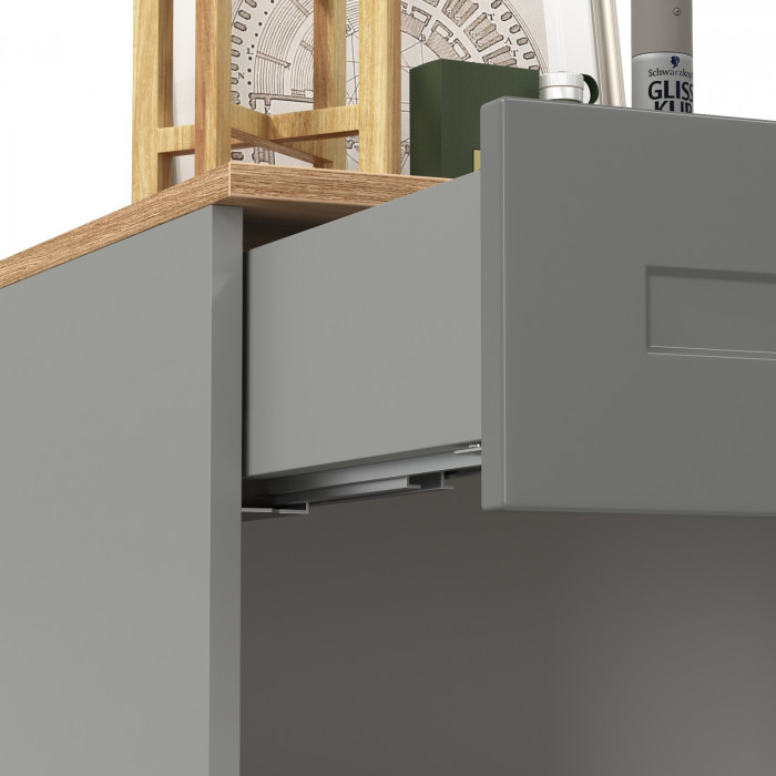 Остин 16.121 Тумба для обуви, серый графит/дуб крафт золотой