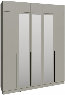 Шкаф 2,0 с антресолью и зеркалом Мадрид, Мокко