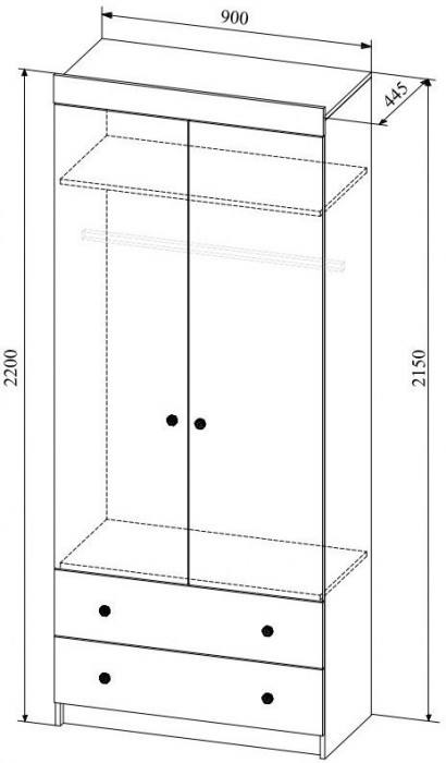 Модульная детская KI-KI композиция 2, Белый/Белое дерево
