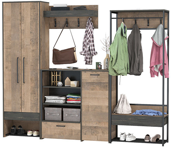 Трувор Прихожая 233, дуб гранж песочный/интра