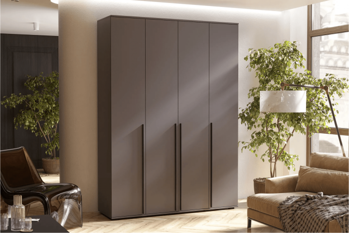 Норд Шкаф 4-х створчатый 1600 + Норд Антресоль к шкафу 1600 Дуб Крафт белый