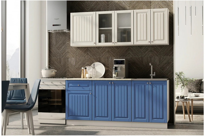 Кухня Хозяюшка МДФ 1800 (Мускат, Белый)