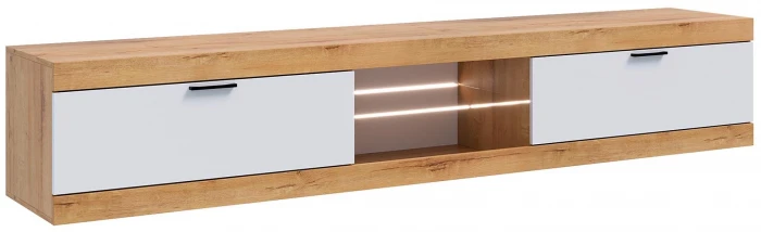 Прага Модульная Гостиная, вариант №2, вотан/Белый глянец