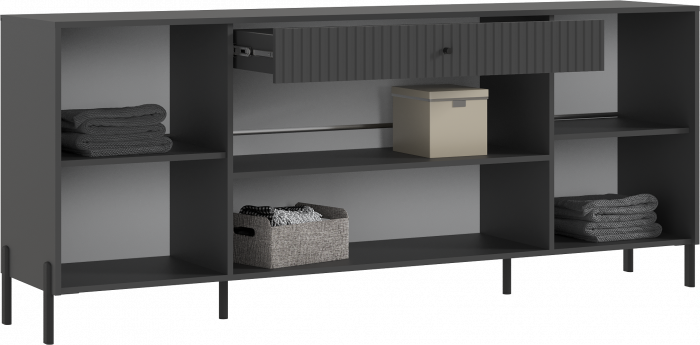 Оливия Комод графит/графит софт (металл)