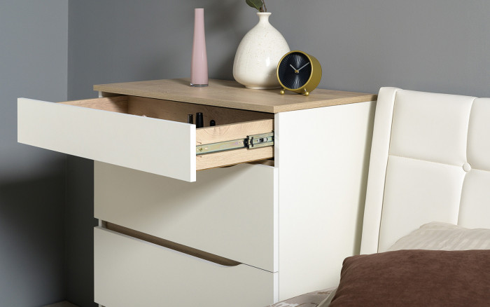 Муссон Спальня № 15, цвет белый/дуб эндгрейн элегантный, ортопед, сп. м. 1600х2000 мм., б/м