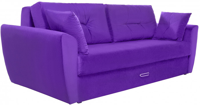 Диван-кровать Амстердам Люкс, 150х195, еврокнижка, пружинный блок, велюр, фиолетовый