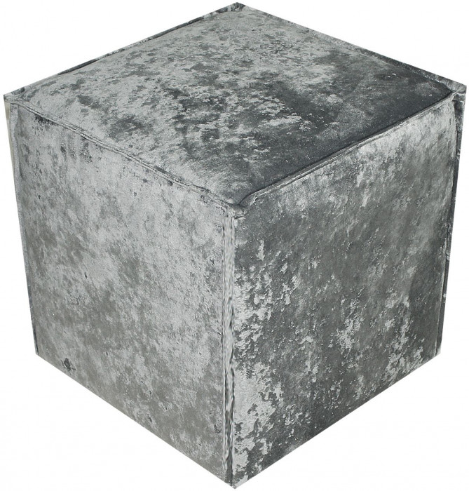 Пуф Лофт №1 40х40х46, плюш серый