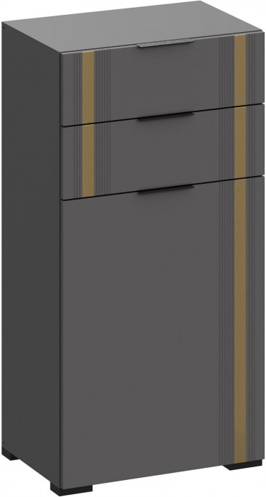 Модульная Прихожая Эмэ, набор №1, Графит/Графит золото, Simple 27