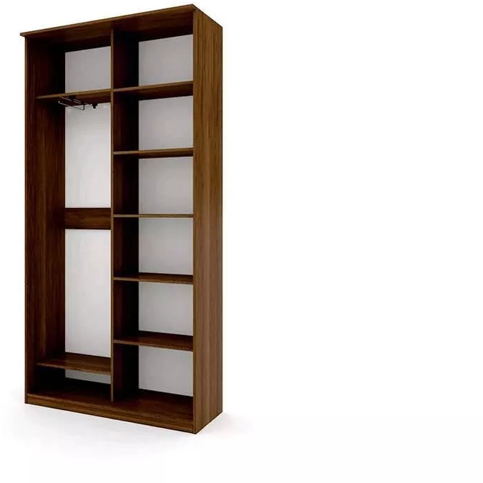 Шкаф купе Модерн 1190х450 2-х дверный 2-х секционный фотопечать №2 венге