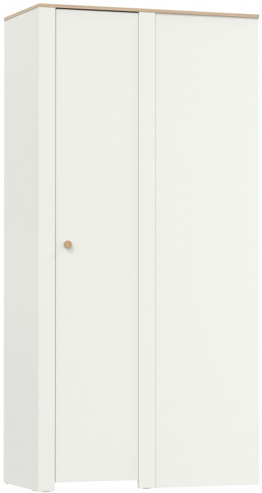 Джастин 13.229 Шкаф угловой, цвет белый шагрень/дуб белый эксклюзив, ШхГхВ 111,4х54,8х225,7 см., универсальная сборка